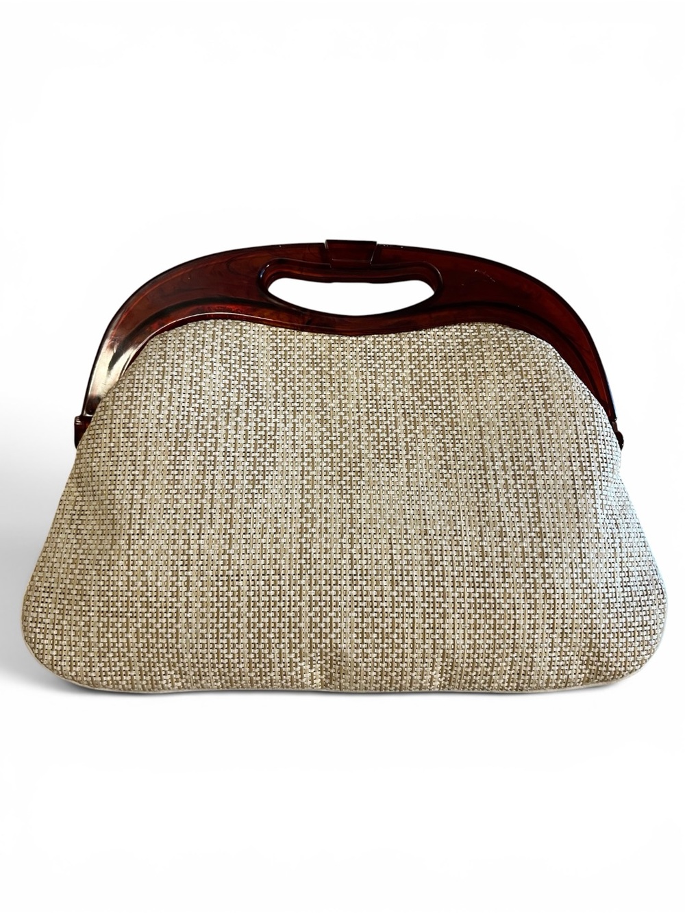 True Vintage 1960s Bermuda Bag Woven Lucite Clutch